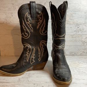 Black cowboy boots